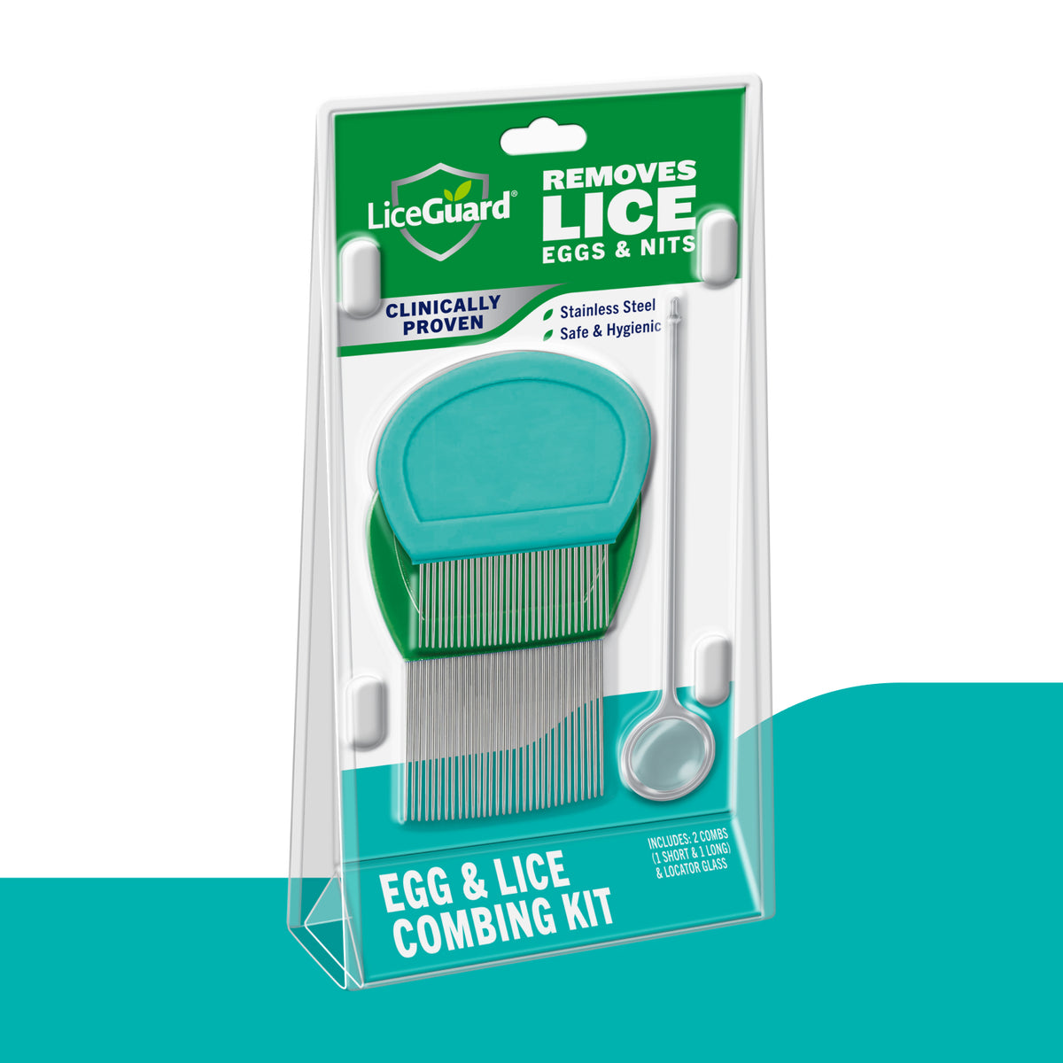 LiceGuard egg and lice combing kit packaging on a white background (Item 2 of 5)