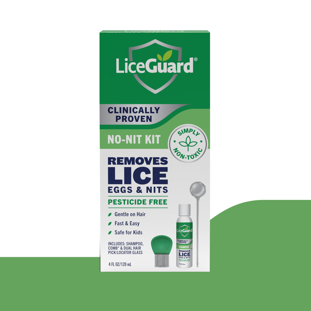 LiceGuard no-nit kit packaging on a white background (Item 1 of 5)