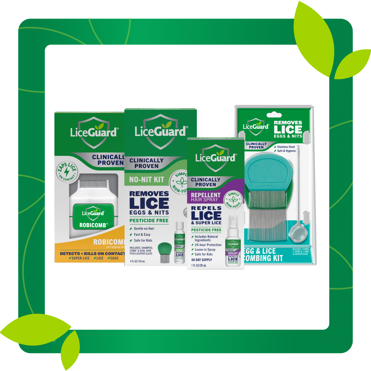 The LiceGuard family of products.